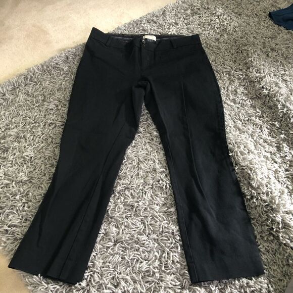 Anthropologie the Essential Slim Trousers Black 10 - Picture 4 of 9